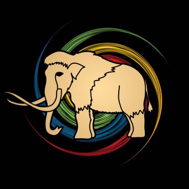 Mamut ayakta vektör.