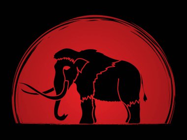 Mamut ayakta vektör.