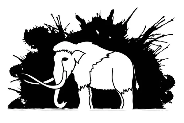 Vetor permanente de mamute . — Vetor de Stock