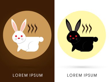 Tavşan Cafe grafik vektör.