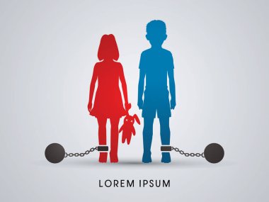 Çocuk istismarı grafik vektör durdurmak.