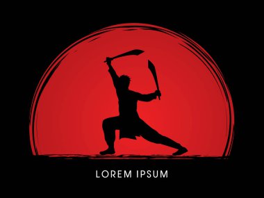Kung Fu, Wushu kılıç poza sahip