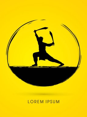 Kung Fu, Wushu kılıç poza sahip