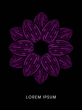 Soyut grafik vektör çiçek