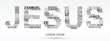 İsa'nın İncil kelime metin tasarımı ile.