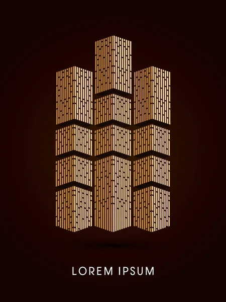 Abstracte gebouw afbeelding — Stockvector