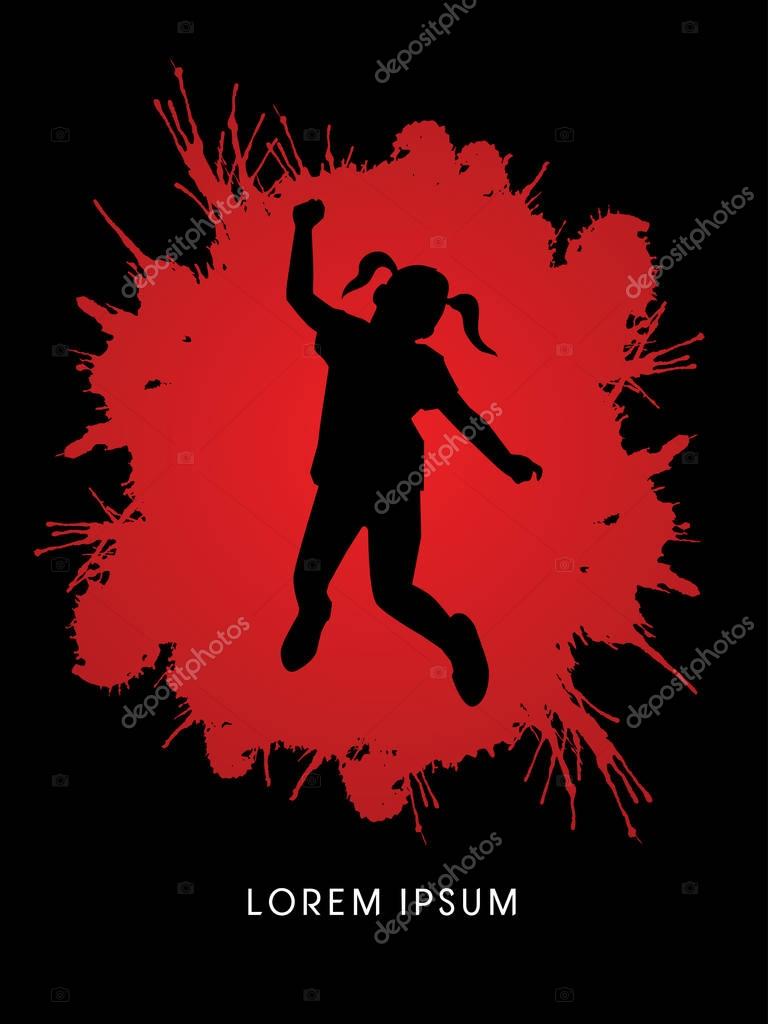 Stop Child Abuse designed on splash blood background graphic vector.