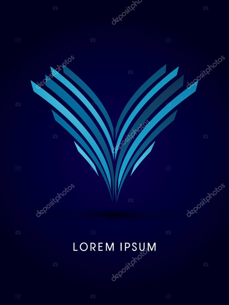 Whale tale, Fish Abstract construction, design graphic vector