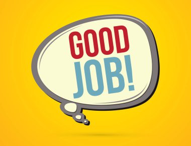 İyi iş metin balonlar