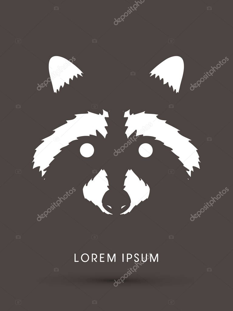Raccoon Face graphic vector.
