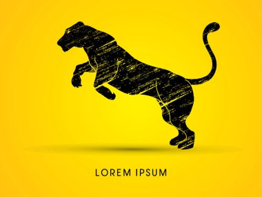 Panter ya dişi aslan atlama 