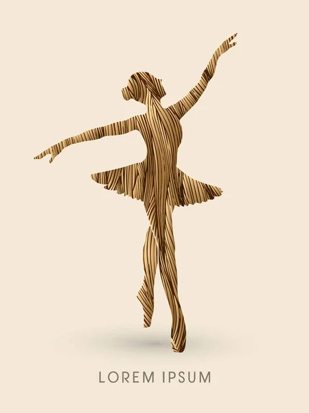 芭蕾舞蹈图形矢量. — 图库矢量图片