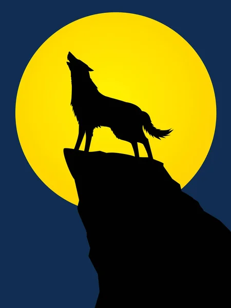 Вой волка — стоковый вектор