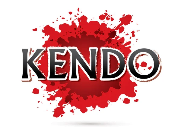 Texte de la fonte Kendo — Image vectorielle