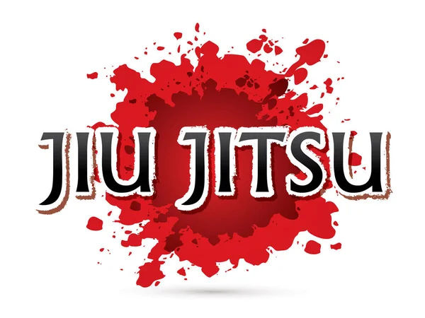 Text s písmem Jiu Jitsu — Stockový vektor