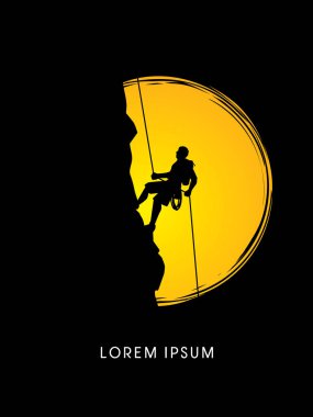 Siluet adam bir uçurum