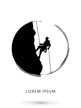 Siluet adam bir uçurum