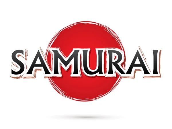 Projeto de fonte de samurai — Vetor de Stock