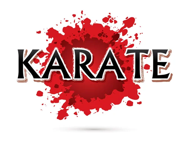 Karate yazı tipi tasarım — Stok Vektör