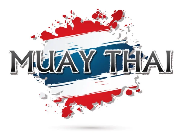 Muay tailandês fonte — Vetor de Stock