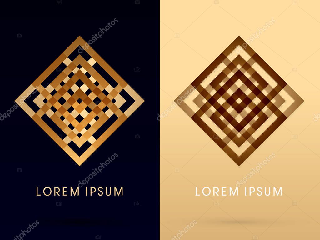 Abstract shape, Square ,Box , graphic vector