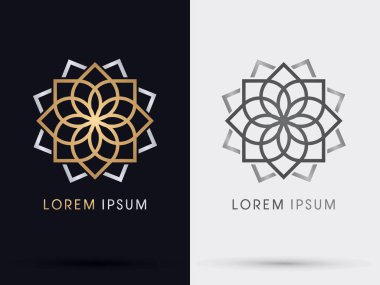 Altın soyut lotus