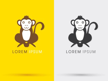 Kahverengi maymun oturma