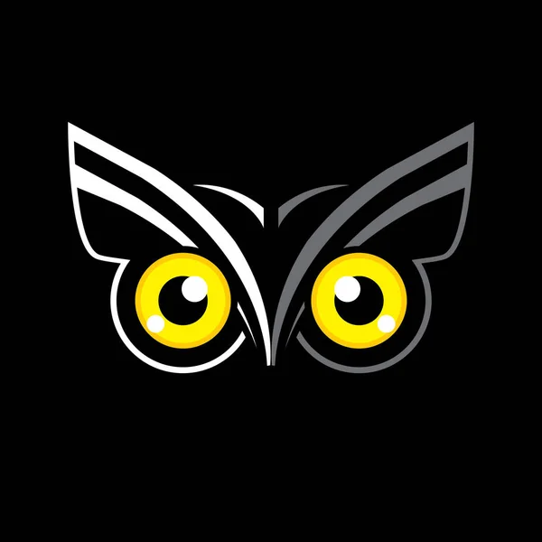 Hibou yeux vecteur — Image vectorielle