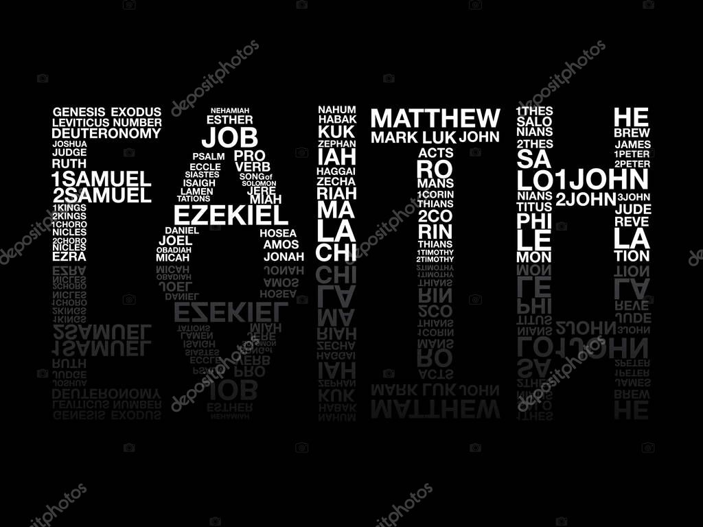 Faith from bible word, graphic vector.