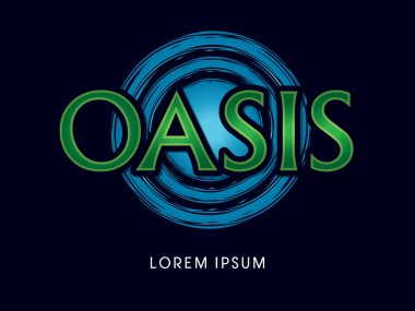 Oasis yazı tipi vektör.