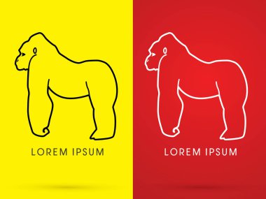 Siluet goril grafiği