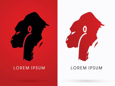 Siluet goril grafiği