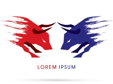 Şarj boğa vektör.