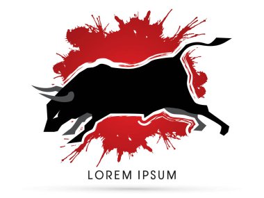 Şarj boğa vektör.