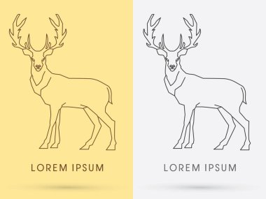 Ayakta geyik vektör.