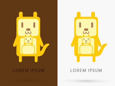 Kanguru sevimli çizgi 