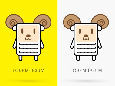 Koyun sevimli çizgi 