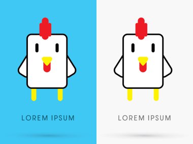 Tavuk sevimli çizgi 