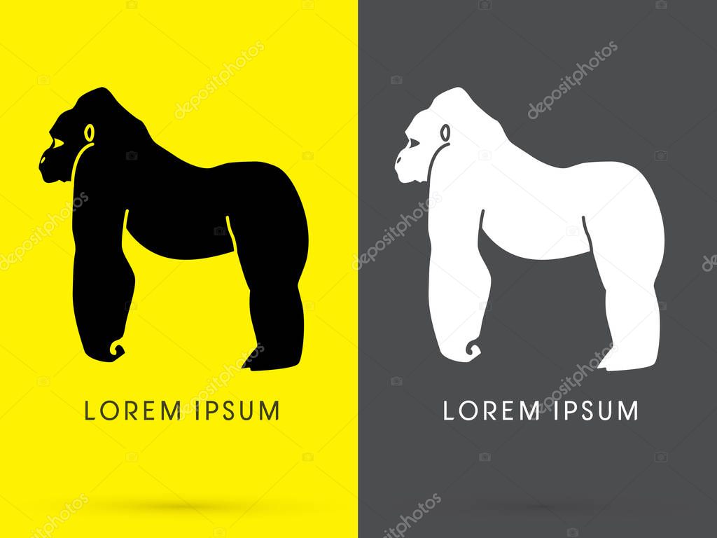 Silhouette Gorilla, King kong graphic