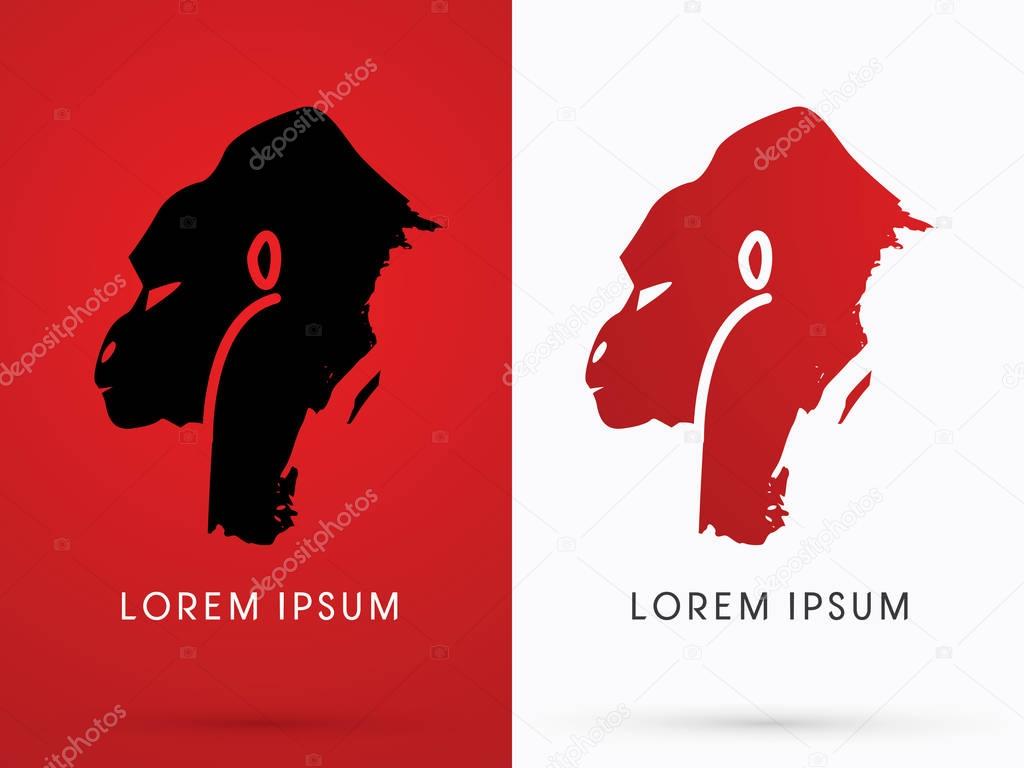 Silhouette Gorilla, King kong graphic