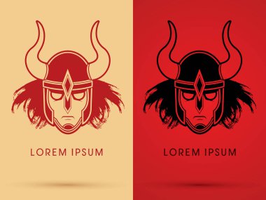 Kask ile Viking baş 