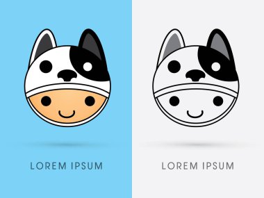 Gülücük çocuk kafası köpek şapka