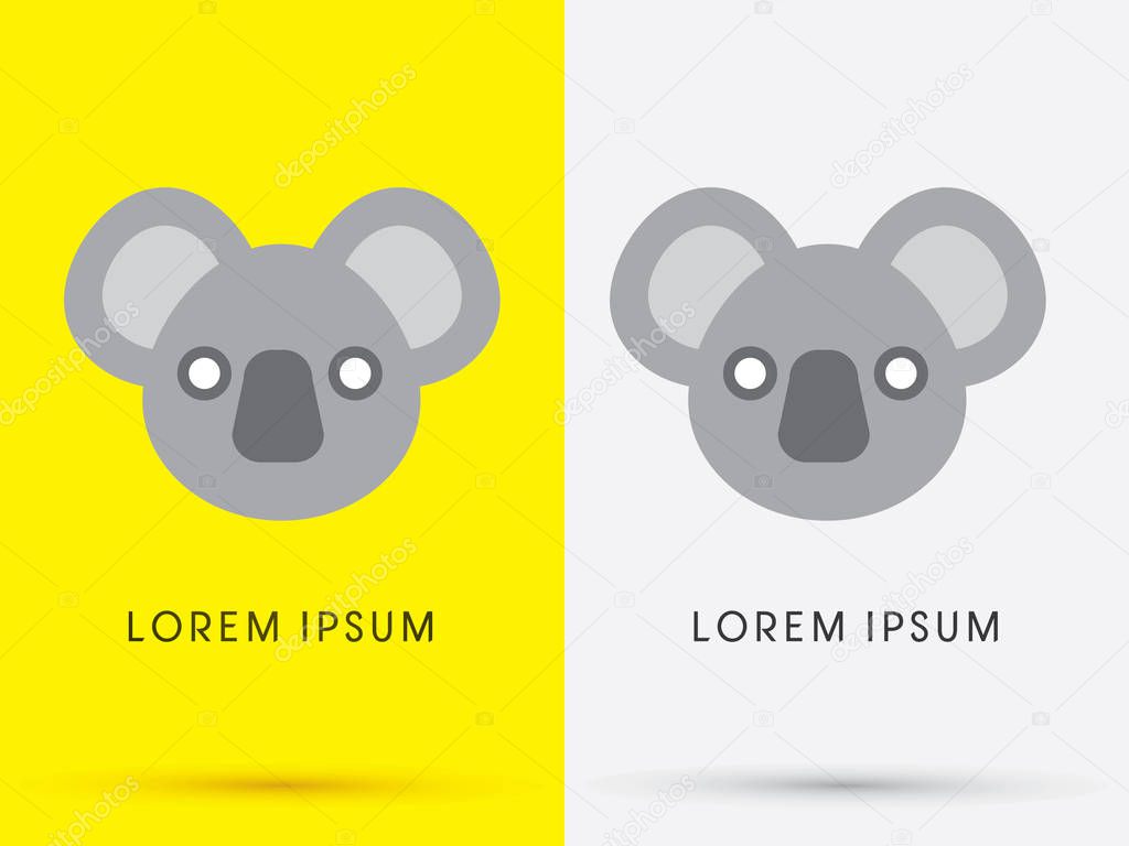 Cute koala bear face graphic vector