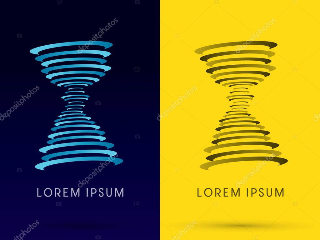 Twister, tornado, hurricane graphic vector.