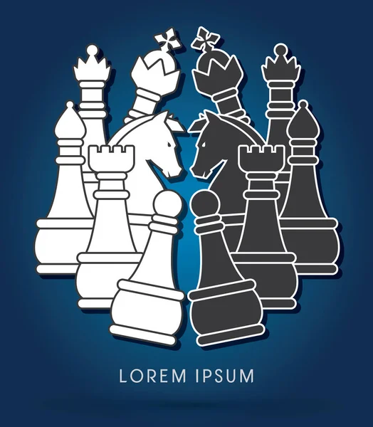 Diseño gráfico de ajedrez — Archivo Imágenes Vectoriales