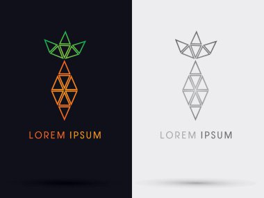 Havuç üçgen soyut logosu 