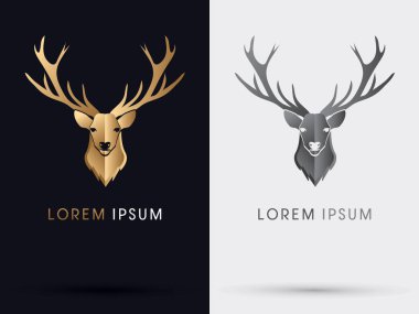 Geyik baş altın sembolü 