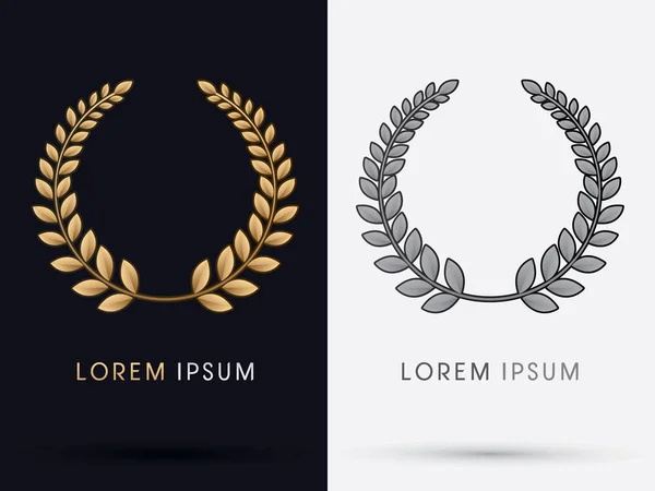 Pirinç logo grafik — Stok Vektör