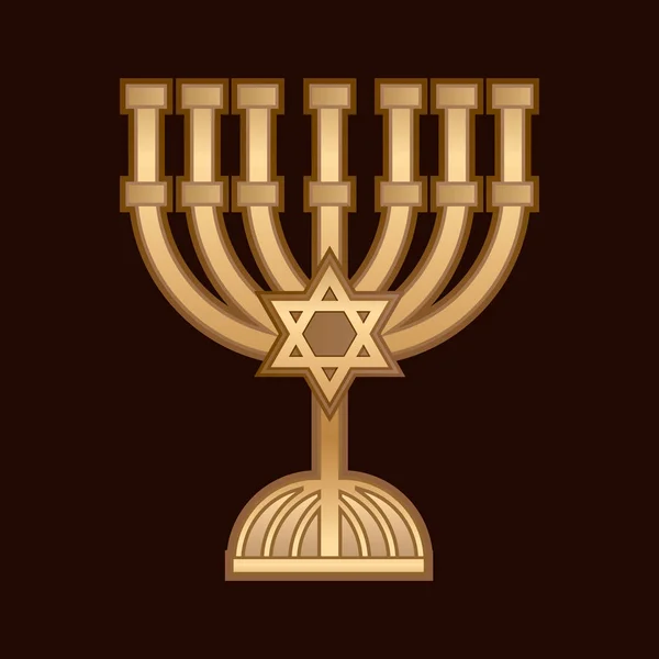 Menorah Israel ljus — Stock vektor