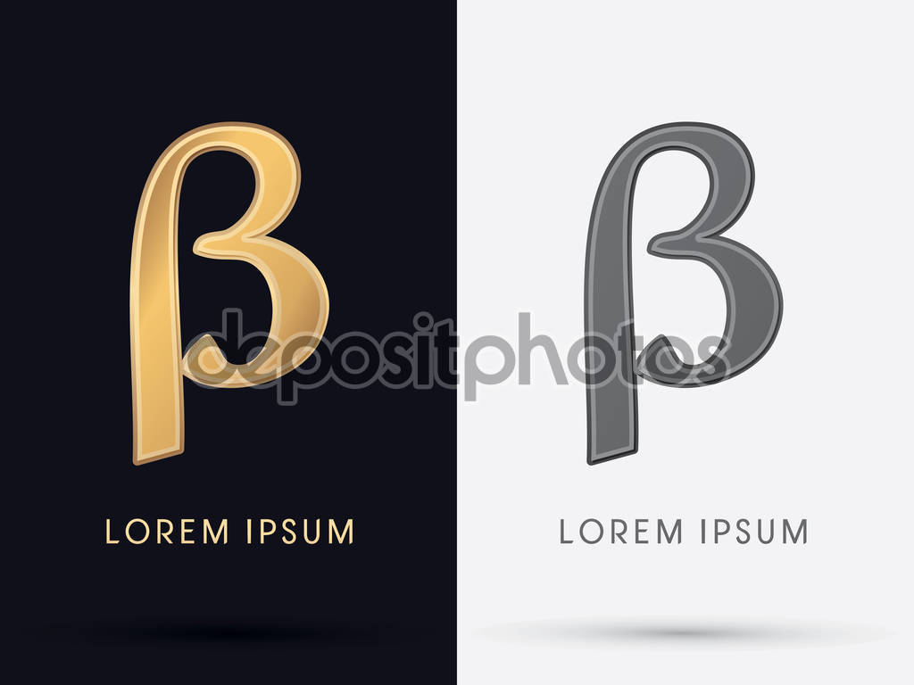 Beta sign graphic vector